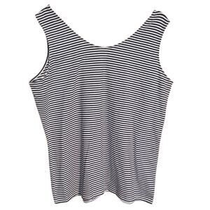 New Talbots Reversible V Neck Scoop Neck Tank Top Women's 2X Striped Nautical